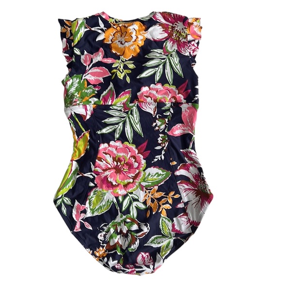 🌻NWOT Anne Cole Flutter Sleeve Zip Up Rashguard One Piece - Picture 9 of 15